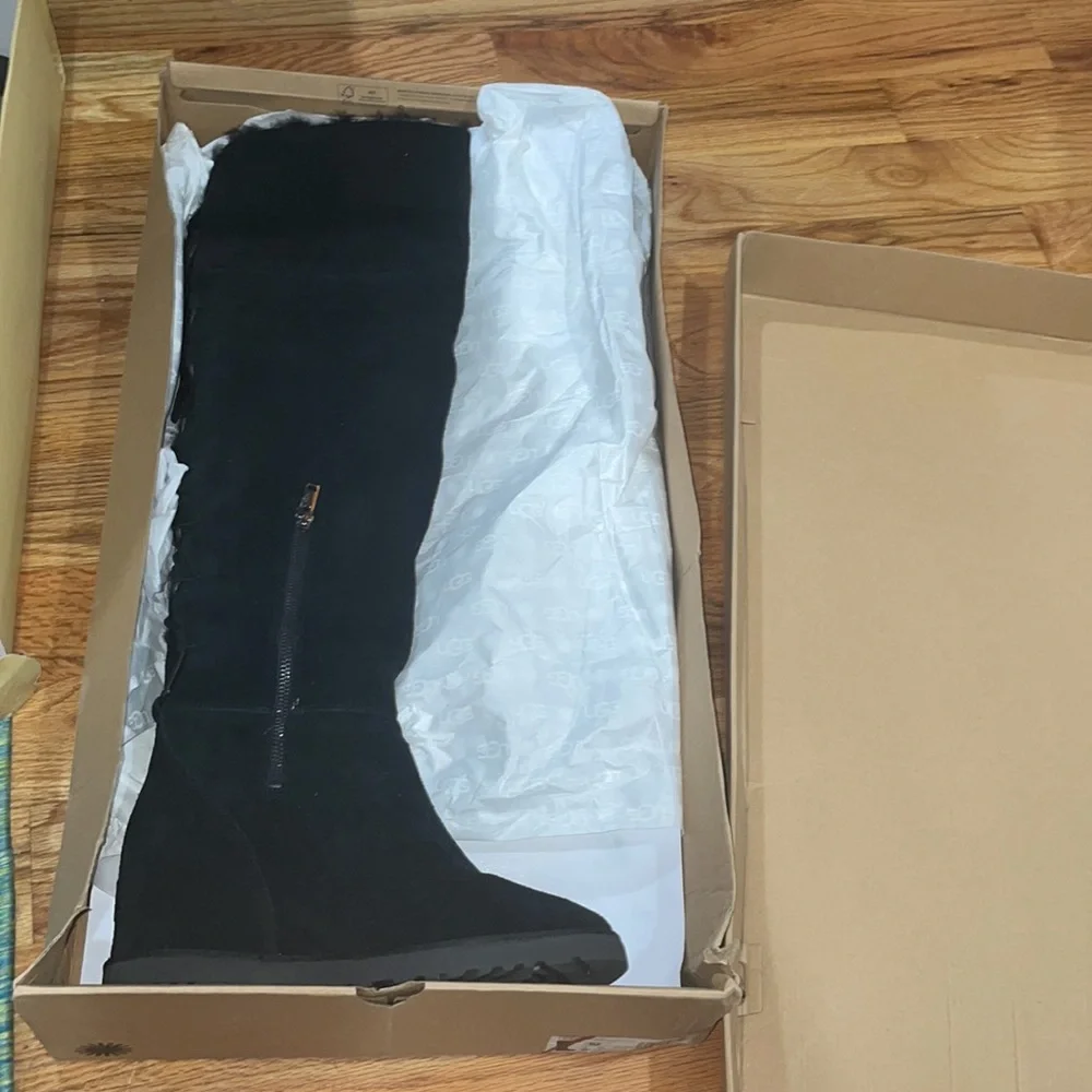 NEW UGG Over the Knee Classic Femme OTK Lace UP Wedge Heel Boots 10